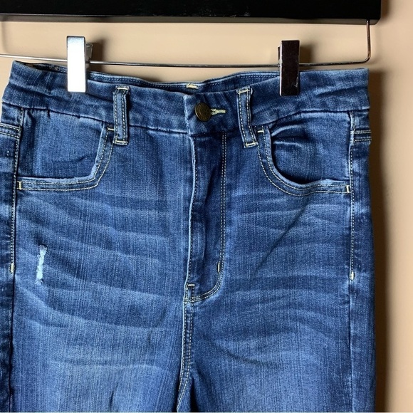 [American Eagle] Distressed Curvy Super Hi Rise Denim Stretch Jeggings - Picture 2 of 10